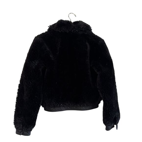 Sandro Fauny Faux Leather Leather Jacket Black - Picture 6 of 12